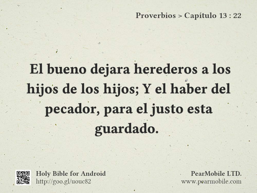Proverbios, Capítulo 13:22